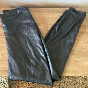 90 Degree By Reflex Womens High Waist High Shine Faux Leather Disco Leggings